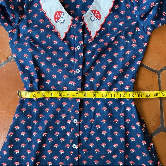 Timeless London Retro Mushroom Shirtwaist Tradcore Rockabilly Dress Embroidery 4 - Picture 11 of 11